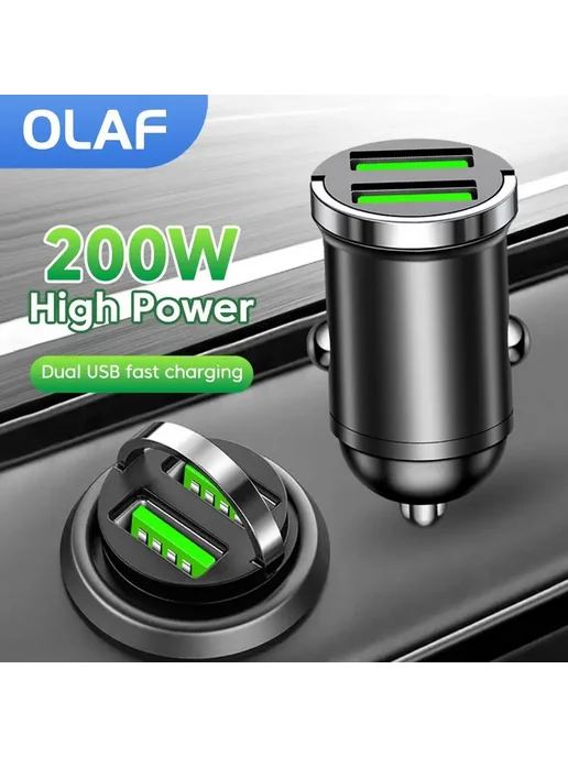 Olaf Автозарядка в авто 100W USB A C Black, 100 Вт, фото 2