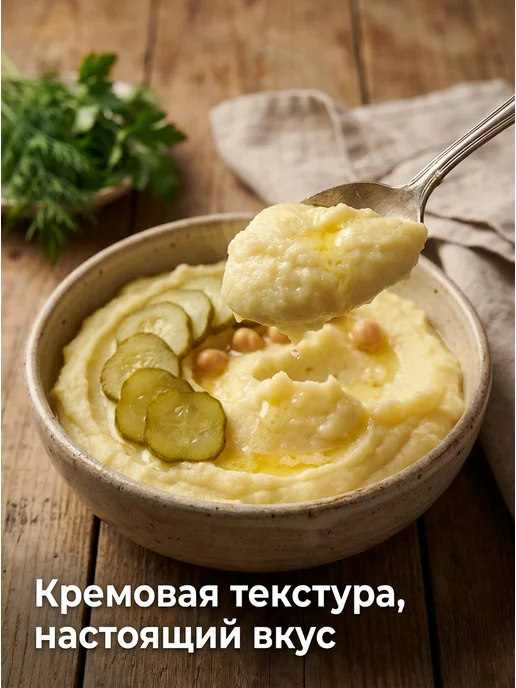 Нет бренда Картофельно-гороховое пюре с беконом 8 порций, Моментальное картофель-нутовое солёными огурцами, фото 3