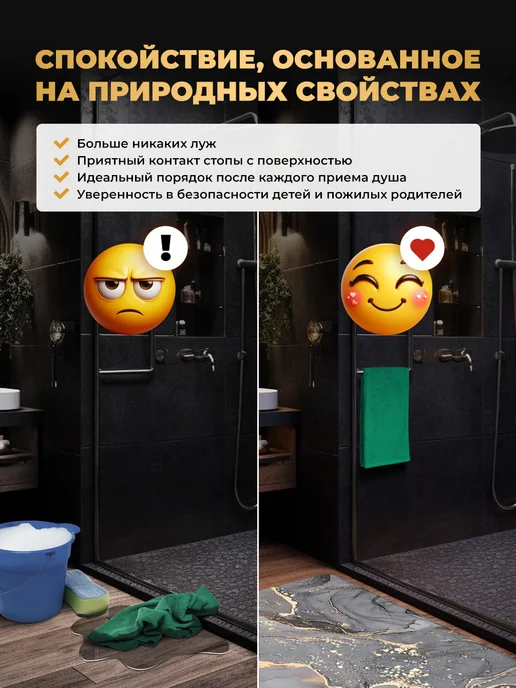 Luxi Co Коврик для ванной противоскользящий быстросохнущий, синий, фото 4