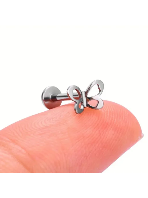 Нет бренда Серьги-гвоздики из титана G23 для пирсинга 18G 1.0x9mm Rod, 18 г