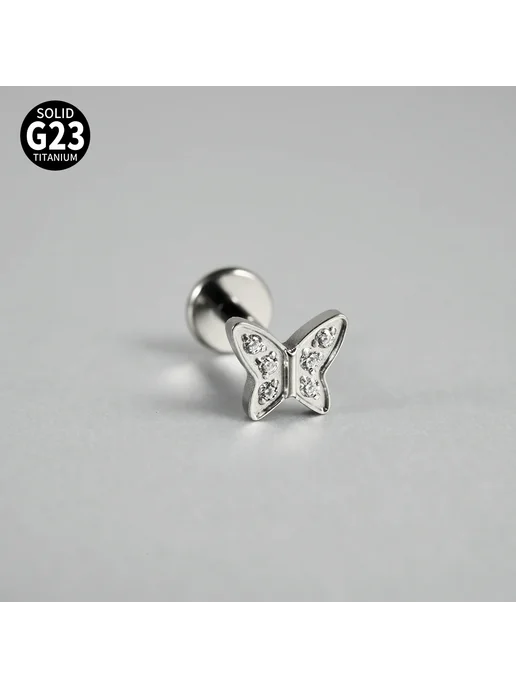 Нет бренда Серьги-гвоздики из титана G23 для пирсинга 18G 1.0x9mm Rod, 18 г, фото 5