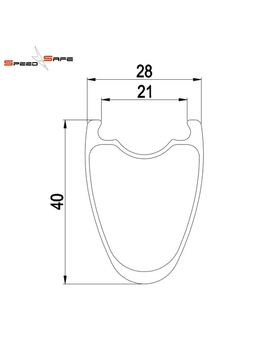 Speedsafe Колесо шоссейное SL 700C Tubeless 40мм 24H UD matt, SL 40мм 12K glossy, фото 2