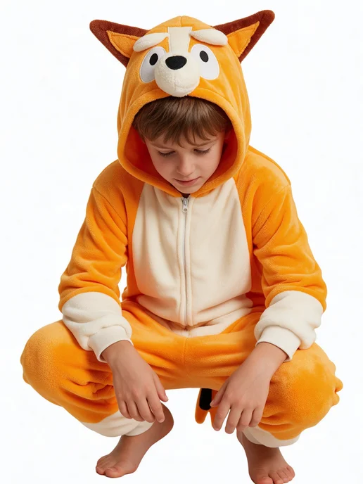 Кигуруми костюм блуи детский пижама, желтый, фото 4