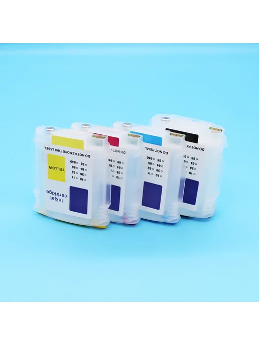 DGYCJLFP Многоразовые чернильные картриджи HP82 CMYK для HP Designjet, черный, фото 4