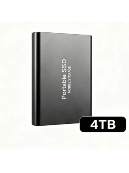 RNABAU Портативный SSD 1-128 ТБ USB 3.1 Черный, 4TB, 1128 ТБ, 4 ТБ, черный