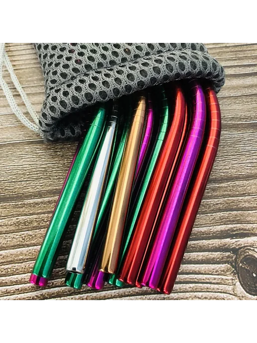 Upors Металлические соломинки многоразовые, цвет mix color with b, вариант, фото 6