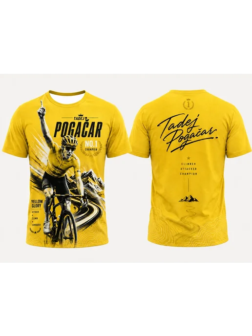 Быстросохнущая Футболка Унисекс Tour De France С Принтом Пог, вариант, фото 2