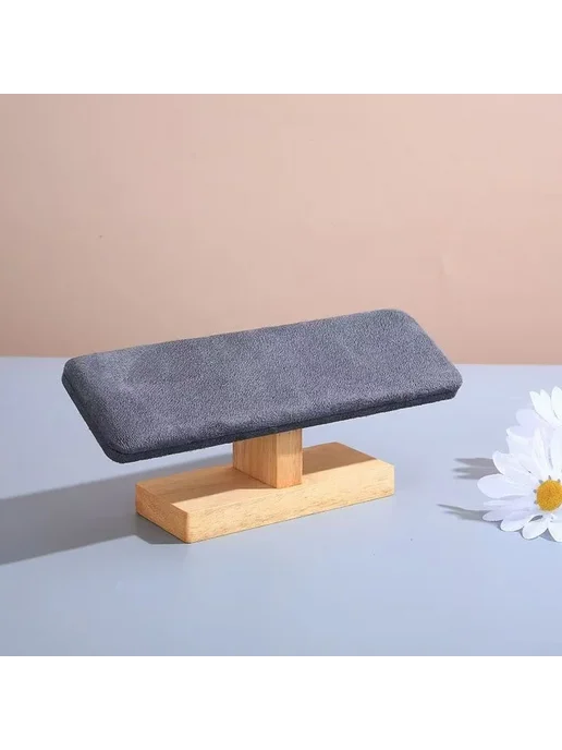 Нет бренда Деревянная подставка для украшений из искусственной кожи Сер, серый