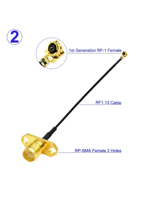 BEVOTOP Кабель RF-1 RF-4 для Wi-Fi антенн 10CM, 2H SMA F t, вариант, фото 3