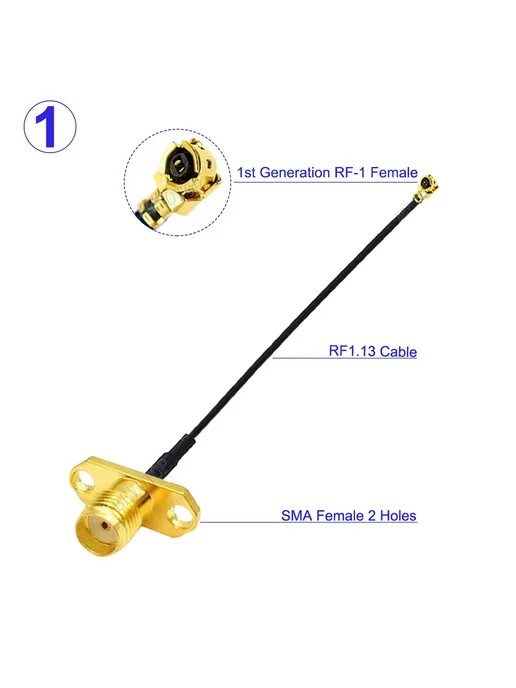 BEVOTOP Кабель RF-1 RF-4 для Wi-Fi антенн 25CM, 2H RPSMA F, вариант, фото 3