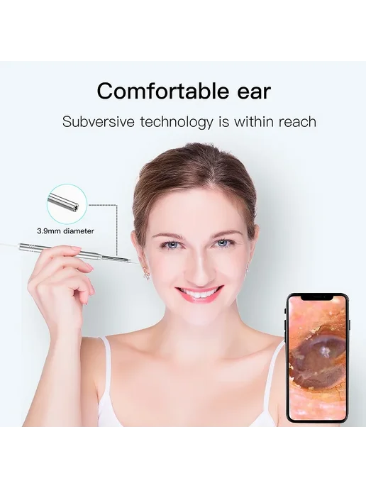Эндоскоп для ушей 5.5MM Black 3IN1, черный, фото 3