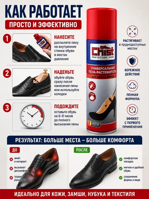 ЭНИ Пена-растяжитель для обуви, 150 мл, фото 2