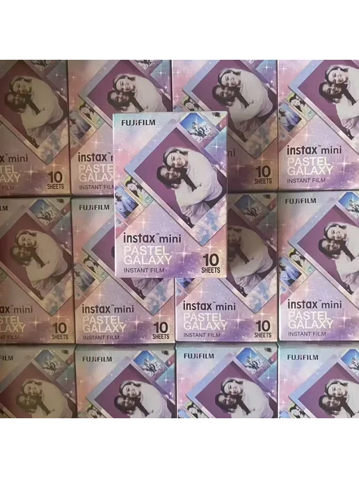 FUJIFILM Instax Mini Pastel Galaxy фотобумага Розовый, Pink, синий, фото 2