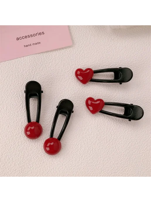 Заколки для волос с сердечками, 2шт, 2 шт, фото 6