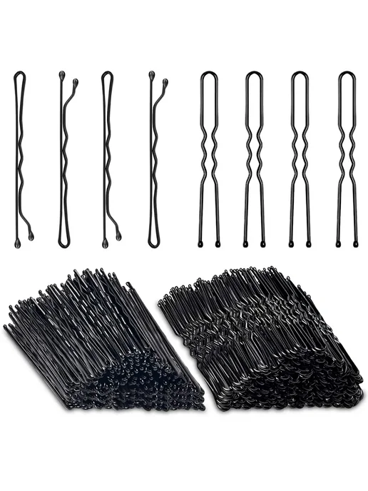Нет бренда Черные U-образные заколки для волос 120PCS, Style B- 6cm lon, 120 шт, фото 3