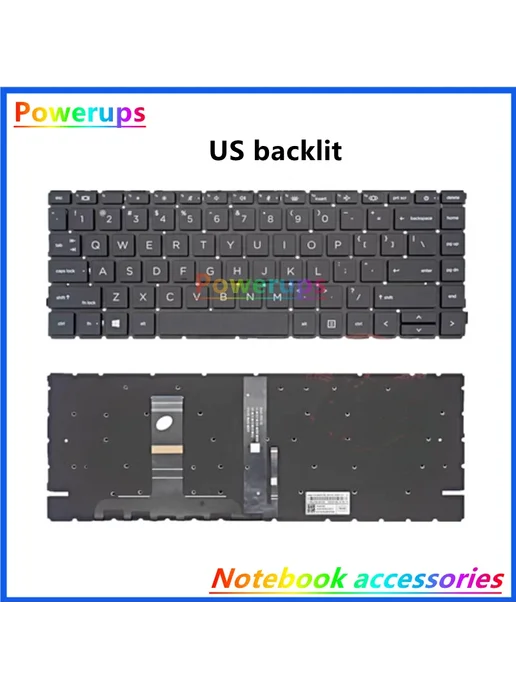 HANBBKPT Клавиатура для HP Probook 440 445 G8 G9 M23769-001, черный