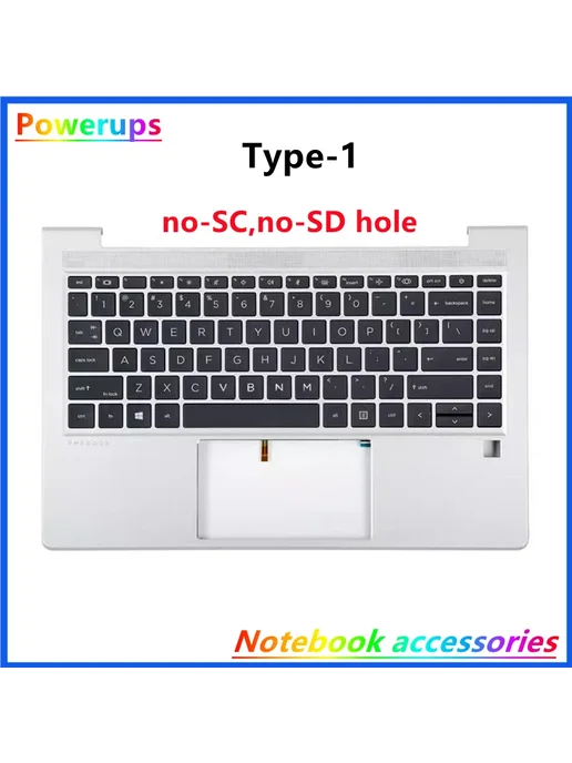 HANBBKPT Клавиатура для HP Probook 440 445 G8 G9 M23769-001, черный, фото 3