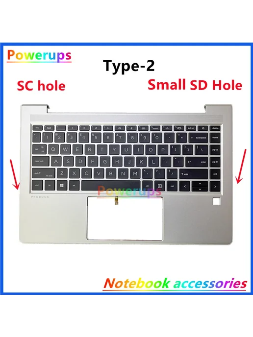 HANBBKPT Клавиатура для HP Probook 440 445 G8 G9 M23769-001, черный, фото 4