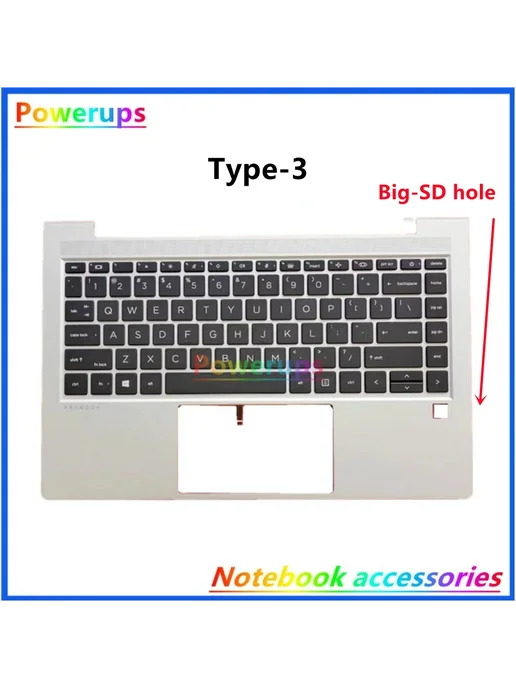 HANBBKPT Клавиатура для HP Probook 440 445 G8 G9 M23769-001, черный, фото 5