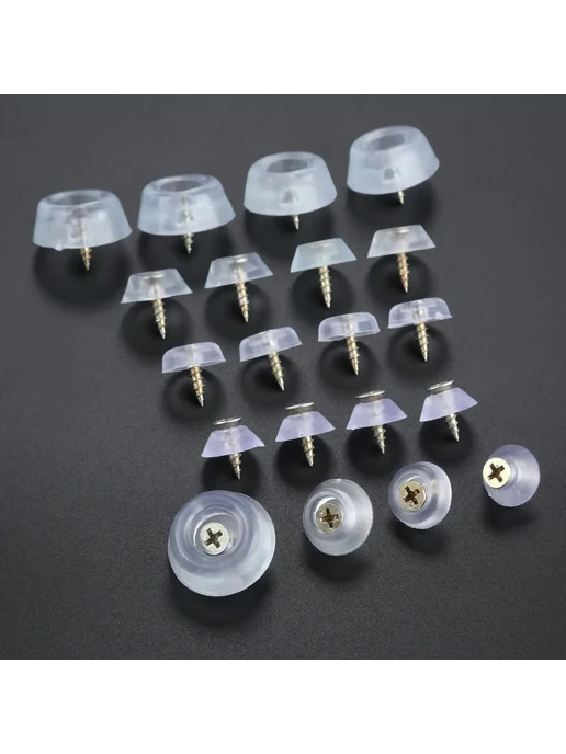 Нет бренда Прозрачные колпачки на ножки стульев 15mm, 10 шт, 10 шт, фото 2