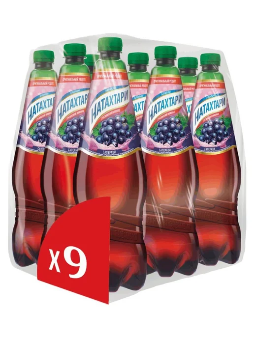 НАТАХТАРИ Напиток Саперави газированный, 1 л, 9 шт, 1 л, 9 шт