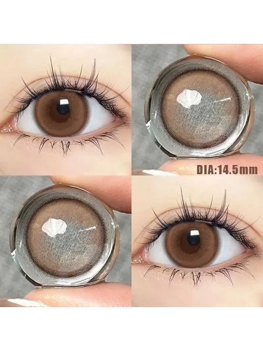 YIMEIXI Контактные линзы -6.50 Iced White Peach, белый