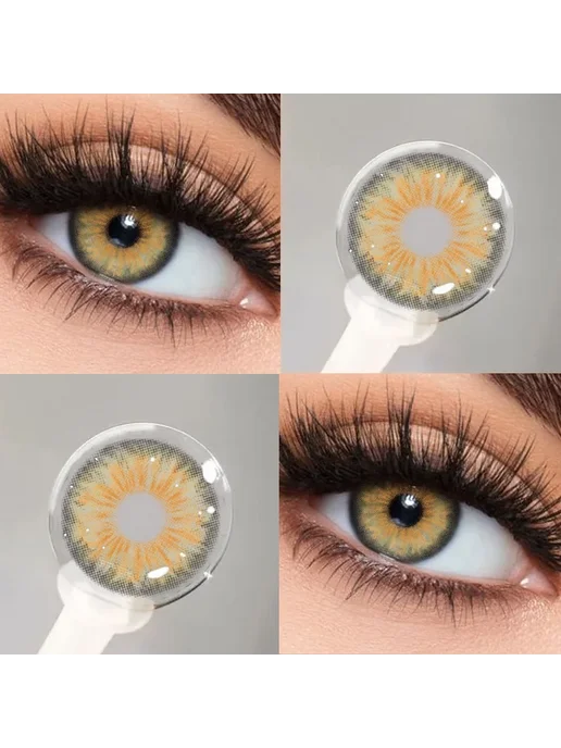 YIMEIXI Контактные линзы -6.50 Iced White Peach, белый, фото 4