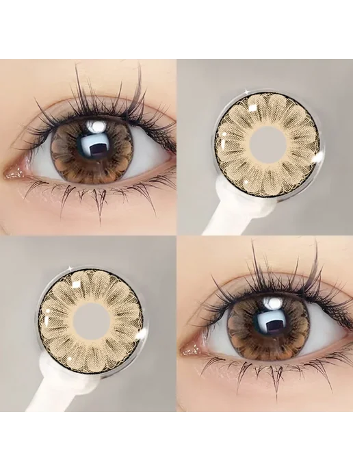 YIMEIXI Контактные линзы -6.50 Iced White Peach, белый, фото 5