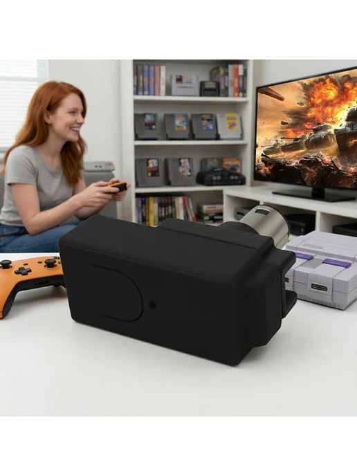 Беспроводной приёмник WaveBird для GameCube, адаптер черный, черный, фото 2