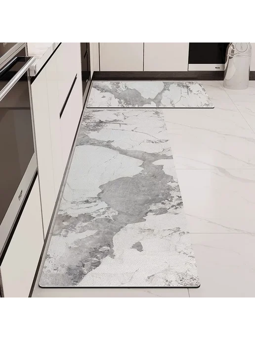 facaishu Ретро кухонный коврик Viviح Ora Kır Зеленый, 1pc 50x80cm, DD, серый