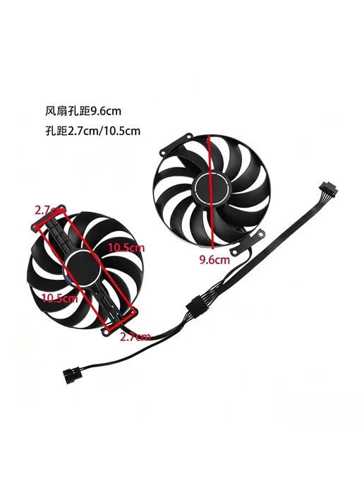 WYORESY Вентиляторы охлаждения для видеокарты ASUS RTX3060 3, вариант, фото 2