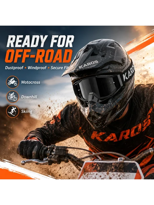 karos Мотоциклетные очки K336 с защитой от ультрафиолета UV4, вариант, фото 2