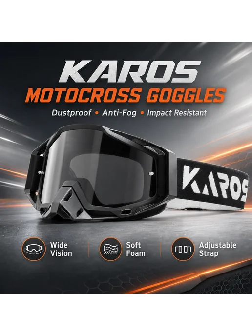 karos Мотоциклетные очки K336 с защитой от ультрафиолета UV4, вариант, фото 3