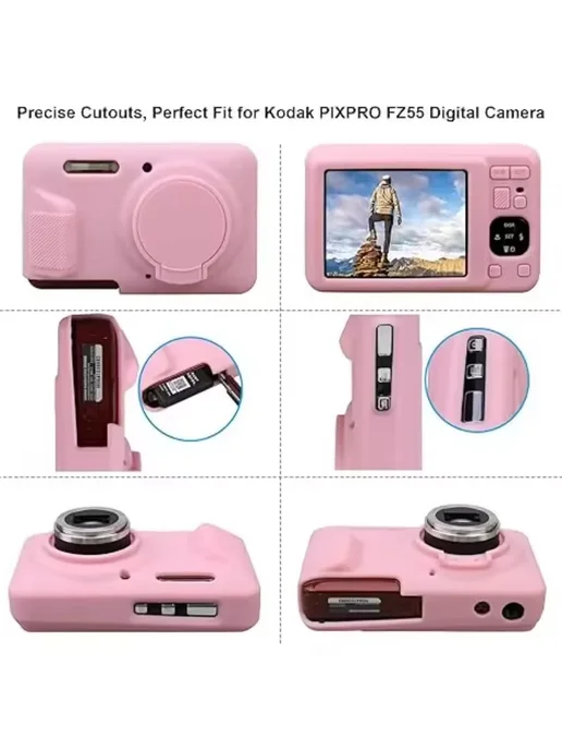 Нет бренда Защитный силиконовый чехол для KODAK PIXPRO FZ55 Grey, Серый, серый, фото 2