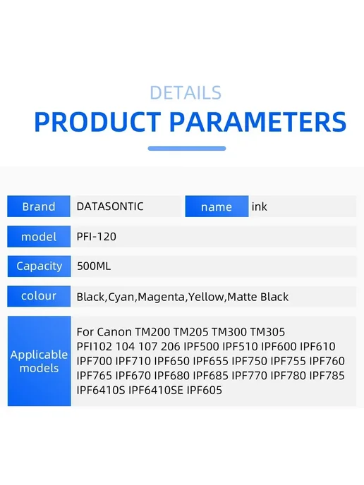 Datasonic Чернила пигментные BK Pigment 500ml для Canon, 500 мл, фото 5