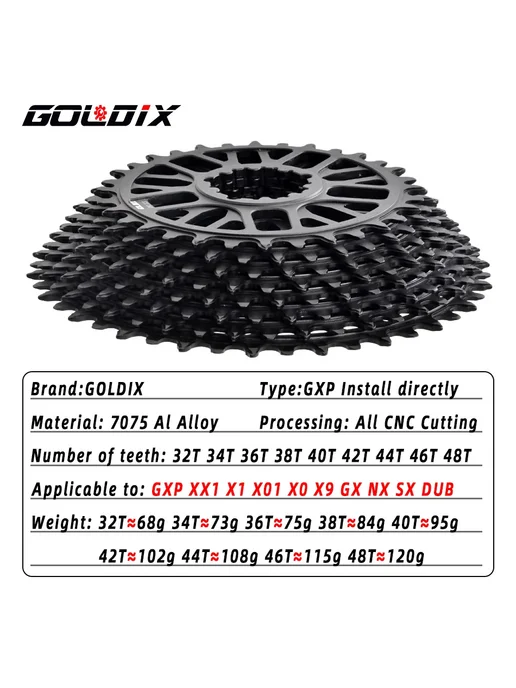 GOLDIX звезда-шатун 32T, алюминий, For MTB GXP 34t, вариант, фото 2