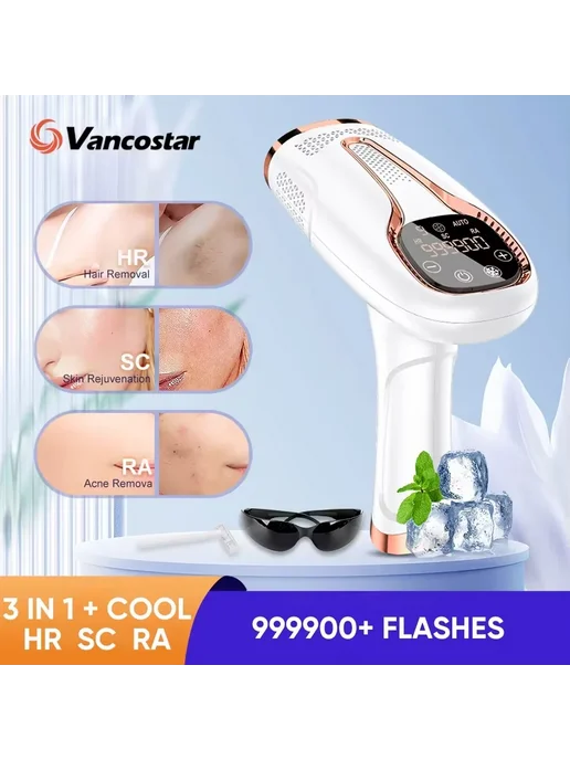 Vancostar IPL-эпилятор 3-в-1 для лица и бикини White, белый, фото 2