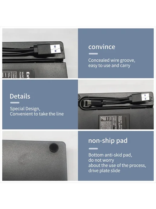 Нет бренда Внешний DVD RW привод USB 3.0 C, вариант, фото 4