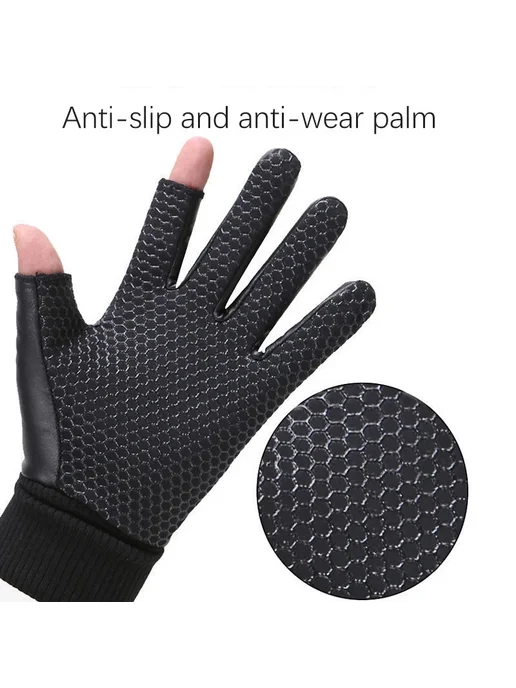 HKXY GLOVES Перчатки вело two fingers blue, синий, фото 4