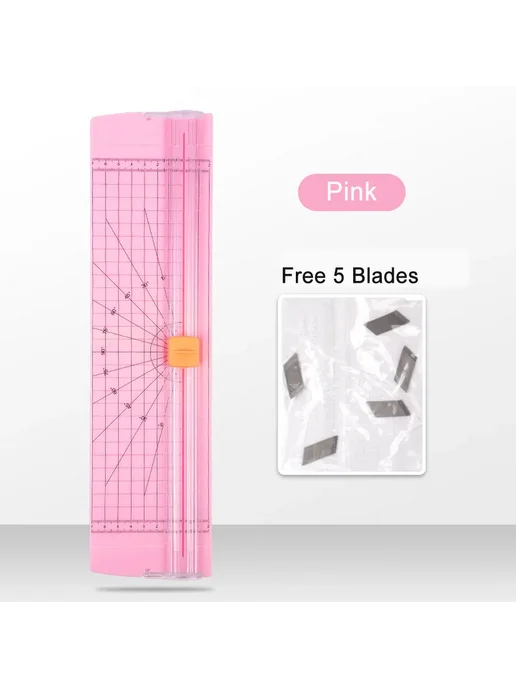 Нет бренда Мини-резак для бумаги A4 PINK, розовый