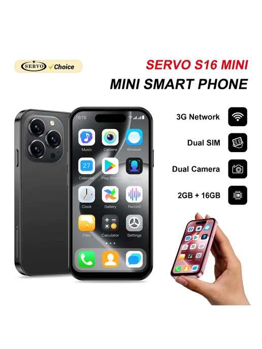 Смартфон SERVO S16 Mini 2/16 ГБ, черный, фото 2
