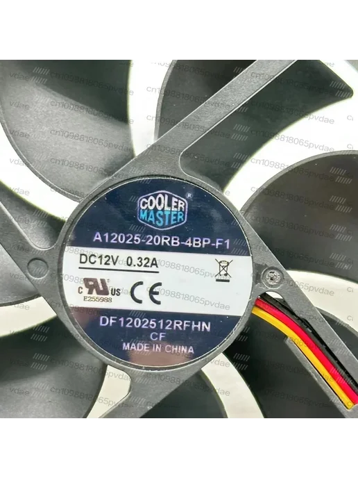 Нет бренда Cooler Master A12025-20RB-4BP-F1 вентилятор для сервера, черный