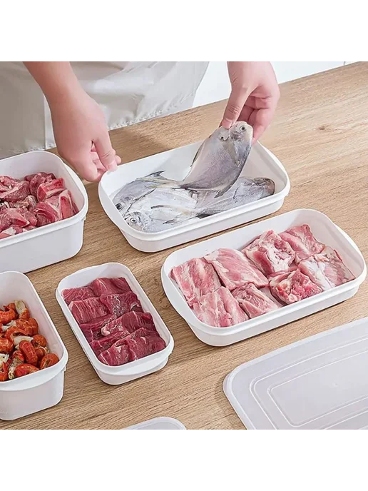 1 контейнер для хранения продуктов в холодильнике, разделени…, вариант, фото 7