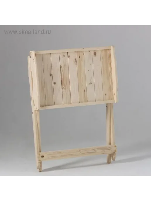 Прочный складной столик из натуральной сосны, бежевый, фото 3