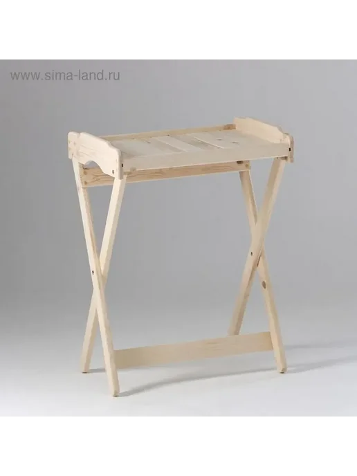 Прочный складной столик из натуральной сосны, бежевый, фото 6