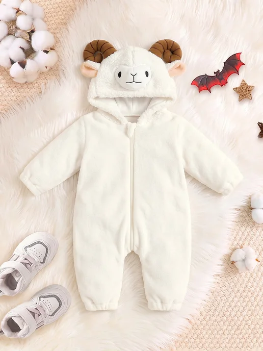 KigiRu Кигуруми овца костюм для малышей теплая пижама, белый, фото 6