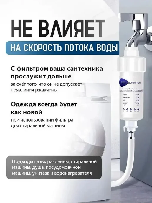 Очиститель воды для душа + 2 сменных фильтра, белый, фото 6