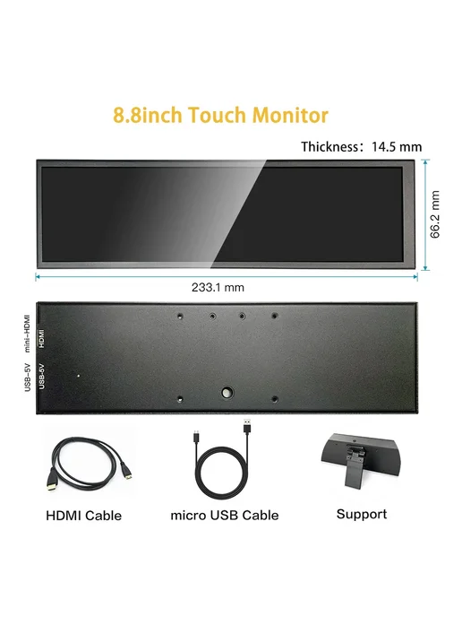 lesown 8.8" IPS HDMI Touch Monitor, Цвет HDMI Touch Monitor, вариант