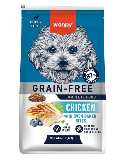 Сухой корм wanpy Dog для собак, беззерновой, щенки, курица, 12 кг, фото 7