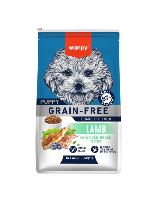 Сухой корм wanpy Dog для собак, беззерновой, щенки, ягненок, 12 кг